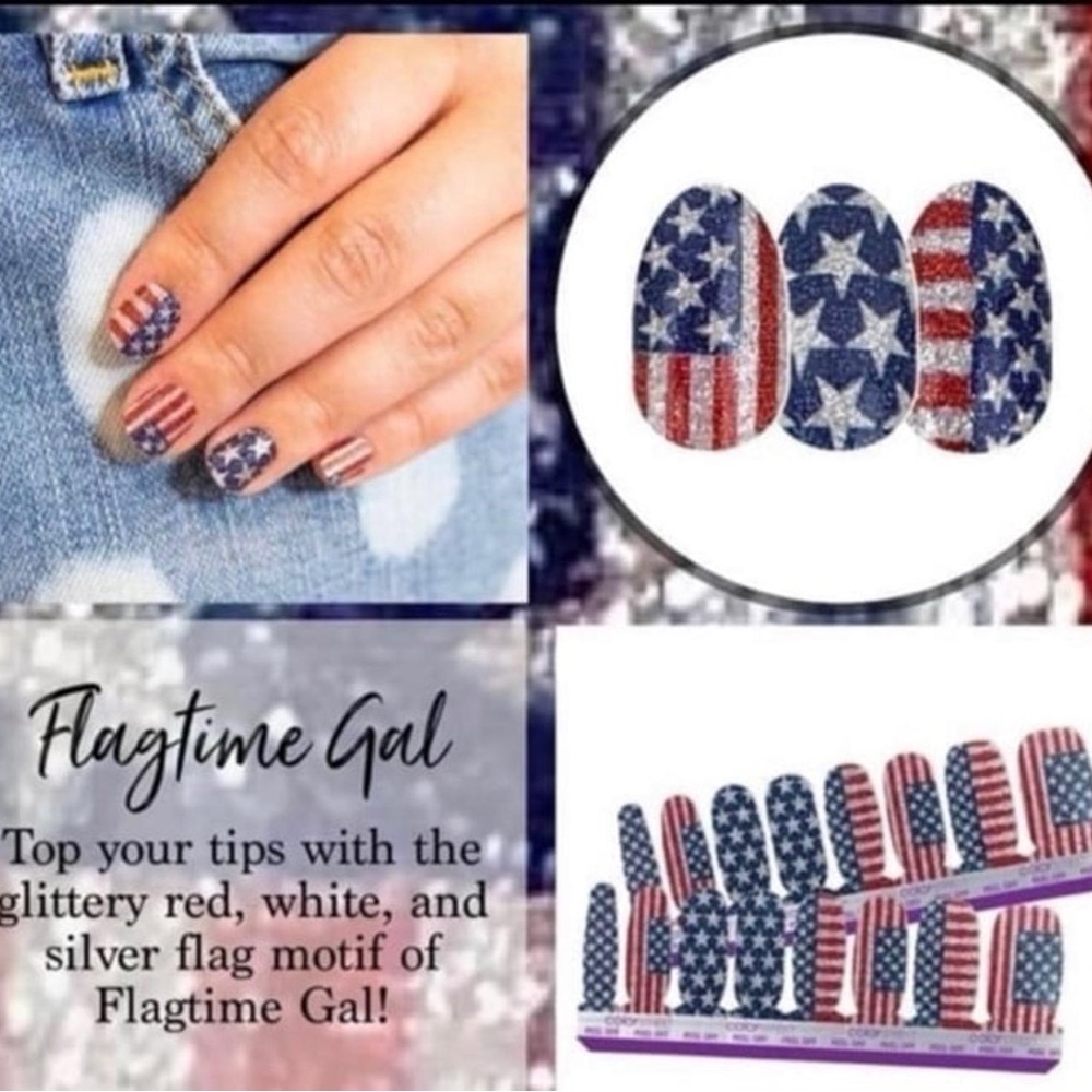 Color Street Nail Polish Strips: Flagtime Gal